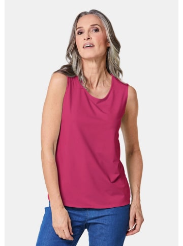 GOLDNER Kurzgröße:  Gepflegtes Top in formstabiler Ware in pink