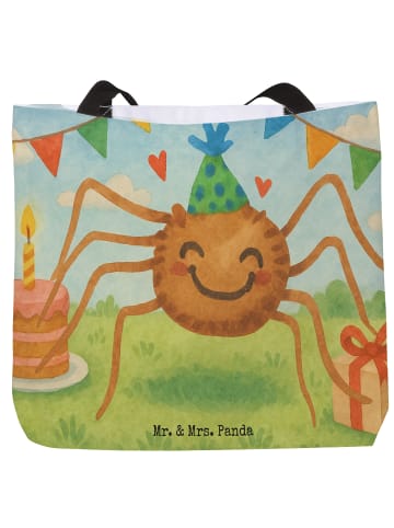 Mr. & Mrs. Panda Shopper Spinne Agathe Party Design ohne Spruch in Weiß