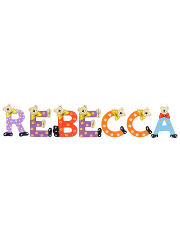 Playshoes Deko-Buchstaben "REBECCA" in bunt