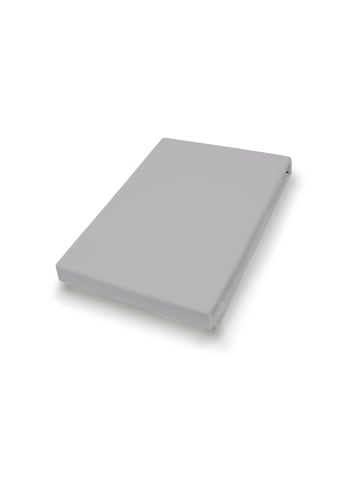 Hahn Spannbetttuch Uni-Satin in silber