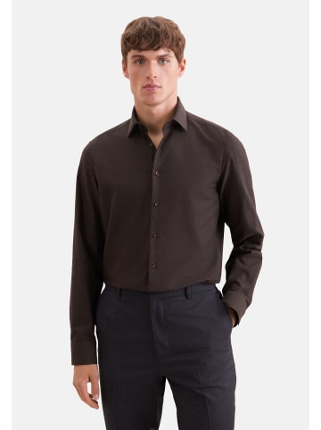 Seidensticker Flanellhemd Slim in Braun