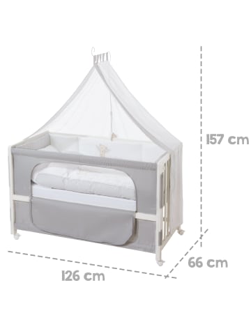 roba Roombed Babybett Heartbreaker Beistellbett 60 x 120 cm - weiß