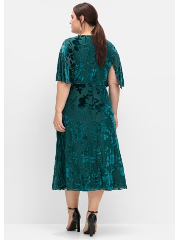sheego Cocktailkleid in petrol-bedruckt