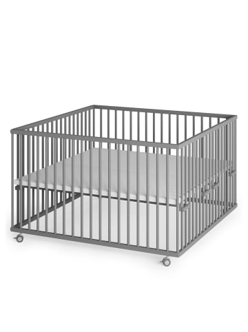 Sämann Sämann Laufgitter mit 3 Stück Schlupfsprossen - grau ohne Matratze