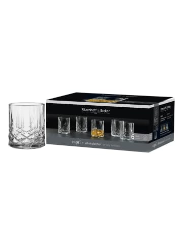 Ritzenhoff & Breker 6er Set Whiskybecher-Set Capri transparent in transparent