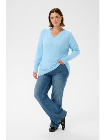 KAFFE curve Strickpullover KCniela Regular fit in Powder Blue Melange