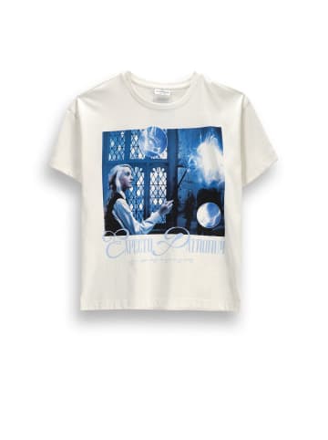 Coccodrillo Baumwoll-T-Shirt mit kurzen Ärmeln in ecru