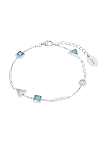 S. Oliver Jewel Armband Silber 925, rhodiniert in Blau