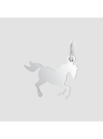 Adeliás Mädchen Anhänger – Pferd Anhänger aus 925 Silber in silber