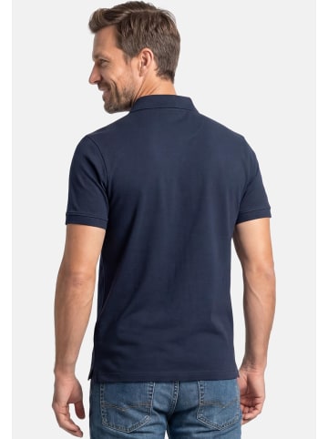 Ragman Poloshirt Basic in Weiß / dunkelblau