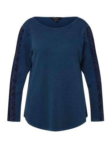 Ulla Popken Sweatshirt in mattes jeansblau