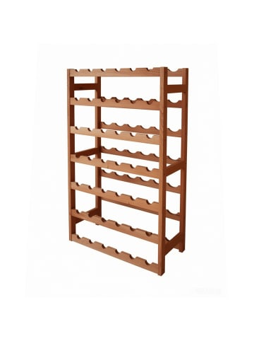 relaxdays Weinregal in Natur - (B)63 x (H)102 x (T)25 cm