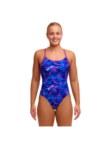 Funkita Rising Tide einteiler Schwimmanzug blickdicht und schnelltrocknend in blau