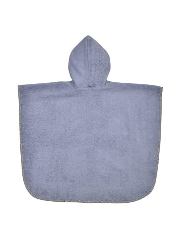 Wörner Bade-Poncho 75 x 60 cm - Stickerei Seehund in grau