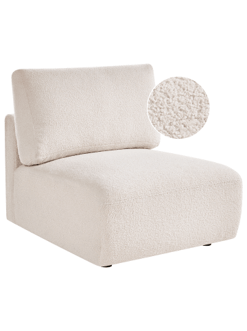 Beliani Sofaelement MESNALI in Weiß/Schwarz - (W) 80 x (H) 84 x (L) 95 cm