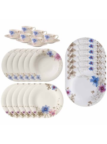 Villeroy & Boch 30er Set Kombiservice Mariefleur Gris Basic in bunt