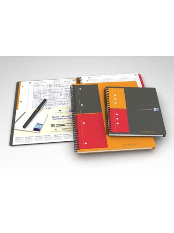 Oxford Kollegblock Activebook A5+ 80g/qm Packung mit 80 Blatt kariert