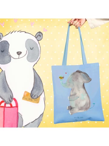 Mr. & Mrs. Panda Tragetasche Elefant Biene ohne Spruch in Sky Blue