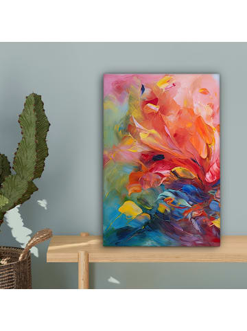 MuchoWow Poster mit Leiste Abstrakte Farbexplosion  (BxH)