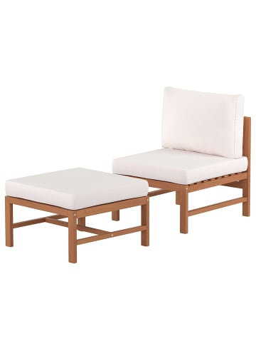 home24 Loungeset Bayton 2-teilig Kombi B in Beige / Braun