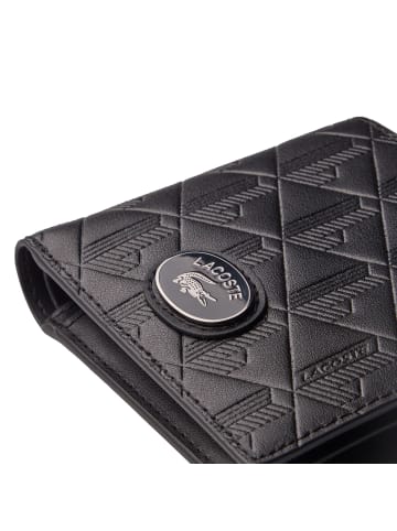 Lacoste Nomogramme Geldbörse Leder 11.5 cm in noir