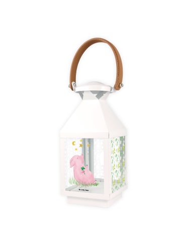 Mr. & Mrs. Panda Gartenlaterne Schwein Glück ohne Spruch in Transparent