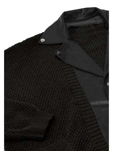 NAEMI Damen Strickjacke in dunkelschwarz
