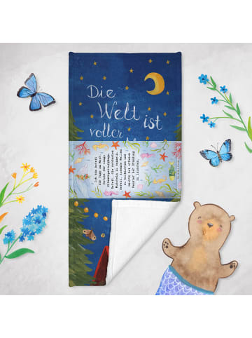 Mr. & Mrs. Panda Strandtuch Unter dem Meer mit Spruch in Weiß