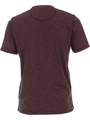 CASAMODA Knopfleisten T-Shirt für Herren in bordeaux
