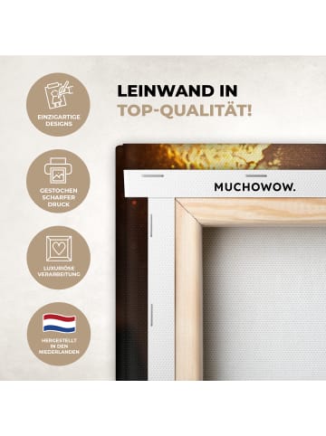 MuchoWow Leinwand bilder Goldenes Gesicht (BxH)