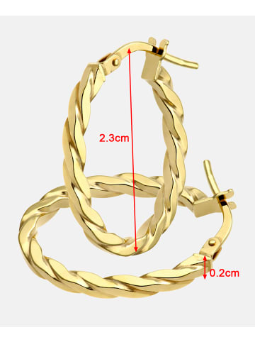 Vanlere Creolen aus 375 Gelbgold