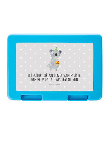 Mr. & Mrs. Panda Bentobox Koala Geschenk mit Spruch in Grau Pastell