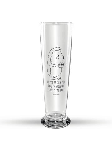 Mr. & Mrs. Panda Bierglas Igel Kuchenstück mit Spruch in Transparent