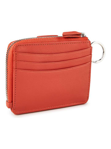 Braun Büffel Joy Kreditkartenetui RFID Schutz Leder 11 cm in coral
