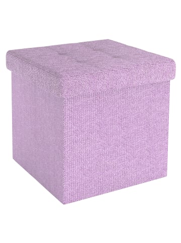 Intirilife Faltbare Sitzhocker 38x38x38 cm in LOTUS ROSA