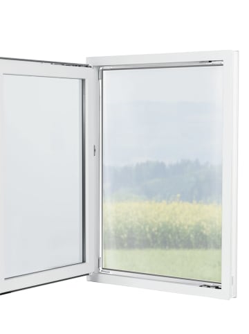 EASYmaxx Moskitonetz Fenster 110x130cm weiß mit Klettverschluss Weiß