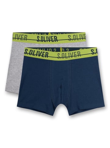 S. Oliver Boxershort 2er Pack in Blau/Grau