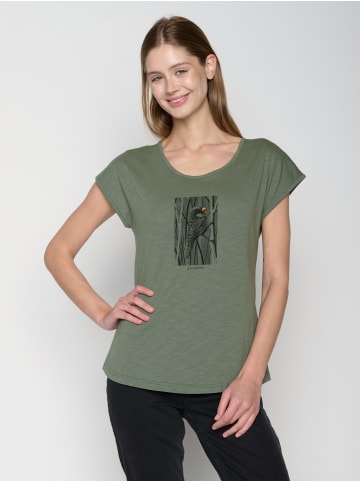 GreenBomb Cool Animal Sparrow Grass in Moos Grey