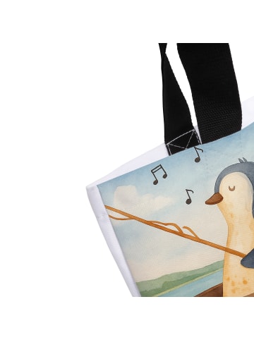 Mr. & Mrs. Panda Reisetasche Pinguin Angelboot Design mit Spruch in Weiß