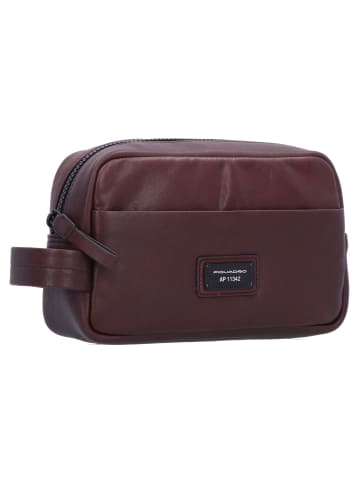 Piquadro Harper Kulturbeutel Leder 23 cm in dark brown