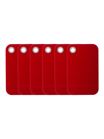 Mepal 6er Set Frühstücksbrettchen 260 x 160 x 8 in Luna Rot