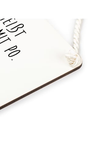 Mr. & Mrs. Panda Schild Pinguin Lachen mit Spruch in Transparent