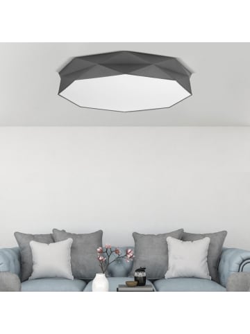 Licht-Erlebnisse Deckenlampe (B)88 x (L)88 x (H)15.5 cm in Grau