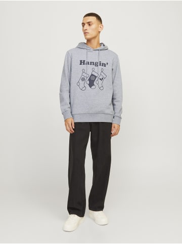 Jack & Jones Kapuzenpullover in Light Grey Melange