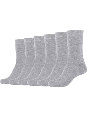 camano Socken 6 Paar silky feeling in hellgrau meliert