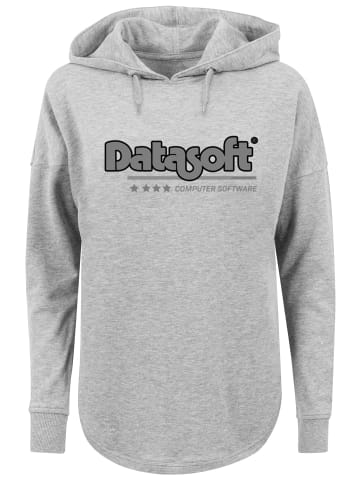 F4NT4STIC Oversized Hoodie Retro Gaming Datasoft Logo schwarz in grau