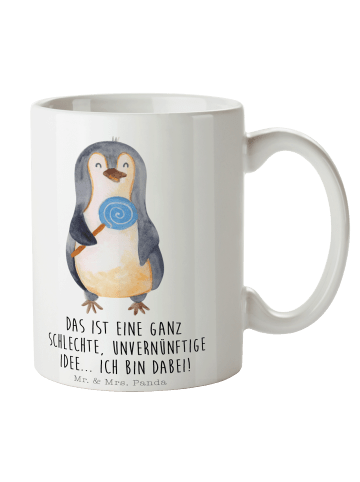 Mr. & Mrs. Panda Tasse Pinguin Lolli mit Spruch in Weiß
