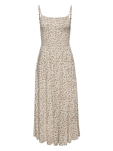 LASCANA Midikleid in creme-taupe bedruckt