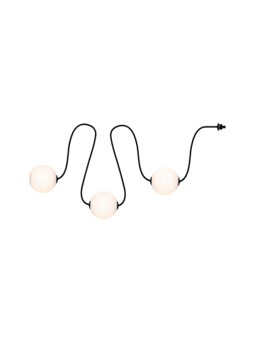 paulmann Plug & Shine LED Lichterkette Naima Erweiterungsset IP67 3000K 3x1W 1,71m  Schw