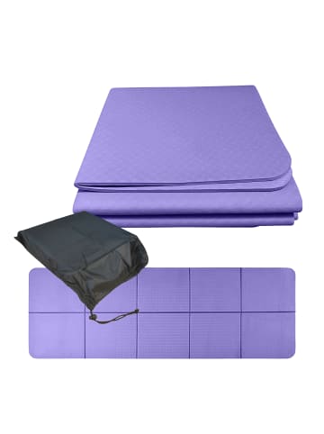 relaxdays Yogamatte in Lila - (B)61 x (H)0,6 x (T)183 cm